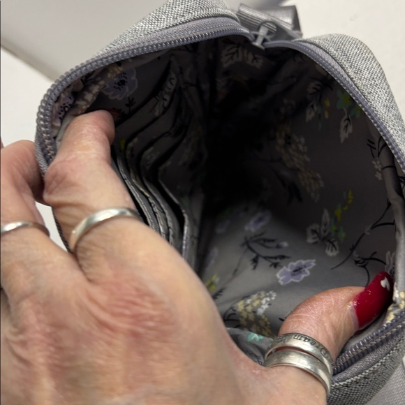 Vera Bradley Outlet Mini Hipster Crossbody bag in a heather gray polyester - Picture 3 of 3